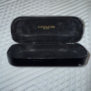 Coach NY Black Leather Eyewear Case for Eyeglasses/Sunglasses